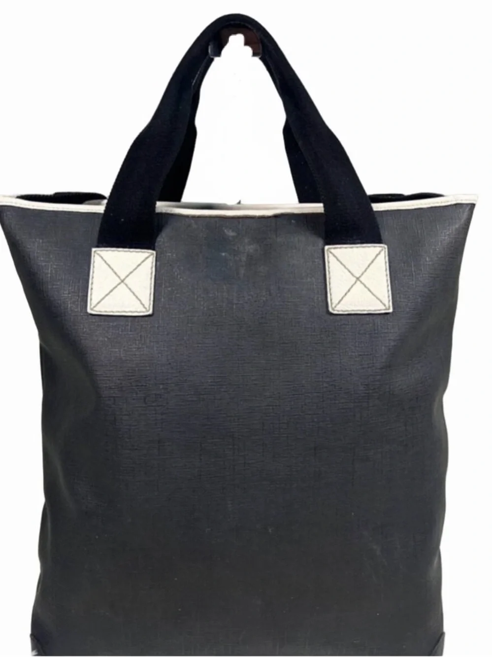 Vintage Gucci Black Canvas Tote 2way Bag
